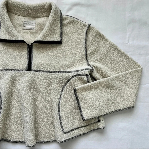 Urban Outfitters Posie Fleece Half Zip Sweatshirt - Picture 3 of 7